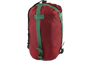UxradG Nylon Compression Stuff Sack for Sleeping Bag, Portable Storage Pouch, Lightweight Compact Compression Bag for Camping Outdoor Hiking Backpacking Travelling(Wine Red)