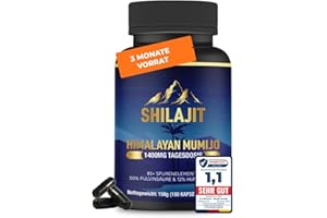 PLANTIQ & PARTNER Shilajit Kapseln Mumijo Original Himalaya – 180 Kapseln (90 Tage) – 14.000 mg hochdosiert (10:1 Extrakt) – mit Fulvinsäure, Huminsäure, Mineralien & Spurenelementen – vegane Formel