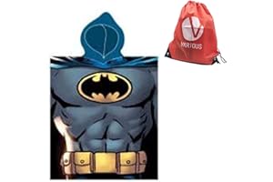 various Poncho Toalla de niño Infantil de baño y Playa con Capucha Diseño de Batman Licencia Oficial Disney (301)