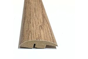 FLOORPRO Solid Laminate/Wood Flooring MDF Threshold Strip Ramp Edge 16 Modern Oak Colours (0.9m, New York Oak)