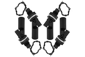 FAELNK Schwimmerschalter Wasserstandssensor 4 Stück Pegelschalter Wasser für Flüssigkeitsstand Schwimmerschalter für Tank Wasserstandssensor Float Switch Water Level Sensor (Schwarz)