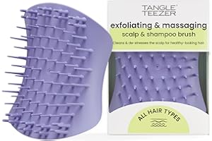 Tangle Teezer Scalp Exfoliator & Massager, Brosse à Cheveux Soin, Détoxifie le Cuir Chevelu, Élimine Impuretés et Cellules Mortes, à Utiliser sous la Douche ou avec une Huile Capillaire, Lavende