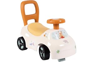 Smoby - Nalle Puh Åkbil - 2-i-1 Cabriolet med Förvaringslåda - Från 10 Månader - Tillverkad i Frankrike