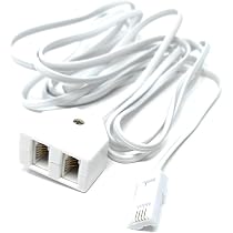1 Gang Secondary Telephone Socket White - M2 Electrical