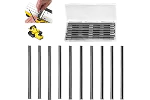 DONOONIS Lame Pialla Elettrica,10 Pezzi Lame Pialla 82mm Reversibili Acciaio Al Manganese, Coltello Pialla Elettrica Compatibile Con Legno, Maklta, Black & Decker, Bosch