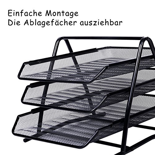 Briefablage Papierablage Dokumenten Schreibtischablage Briefkorb Ablagefach - 2