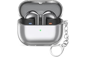 BEAUDOM Custodia trasparente per Samsung Galaxy Buds 3 Pro e Galaxy Buds 3 [con moschettone] Custodia protettiva e custodia compatibile con Samsung Galaxy Buds 3 Pro e Galaxy Buds 3 (trasparente)