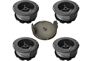 CDIYTOOL Bosch F016800570 Ersatz-Trimmerspule 1,6 mm 6 m für Bosch Universal GrassCut 18 18-26 18-260 Rasentrimmer mit Kappe 1600A01R5J (4 Spulen + 1 Kappe)
