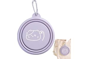 Rurunklee Gamelles pliantes pour animaux de compagnie, gamelles pliables pour chiens, idéales pour les voyages, gamelles à eau pour chiens et chats avec mousqueton pour la marche, le camping