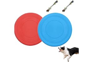 KGJAXF Frisbee para perro, 4 piezas de juguete para perros, frisbee Kong para perros, frisbee indestructible, frisbee Kong, frisbee suave, disco para perro, frisby para perros, frisbees para tierra y agua