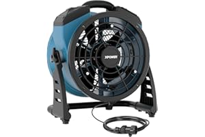 XPower Misting Fan Outdoor Cooling Oscillating Heavy Duty Powerful High Velocity Ideal for Camping, Patios Picnics & More (FM-65)