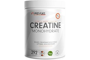 ‎PROFUEL Creatin Monohydrat Pulver 1kg / 1000g reines Kreatin Monohydrat in mikronisierter Qualität - Creatine-Monohydrate optimal hochdosiert mit 3000 mg Kreatin pro Portion - 100% vegan - Vorrat für 292 Tage