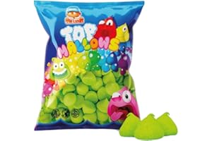 KREMTIK Top Mallows | Esponjitas Colores Surtidos Para Masa Dulce, Brochetas, Tartas de Chuches | Sin Gluten, Sin Lactosa, 0% Grasa Fat - Bolsa 1KG (VERDE)