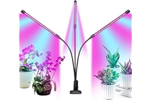 bseah Grow Light Plant Lights for Indoor Plants, Clip on with 3/9/12 H Timer, Full Spectrum Growing Lamp for Seed Starting (with AC Adapter)