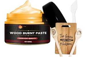 Aizuoni Wood Fuel Paste, Wood Craft, Easy to Apply Fuel Paste, 120 ml Pyrography Fuel Paste Gel for Wood Crafts, Non-Toxic Etching Paste Scorch Marker for Paper, Safety Fuel Paste