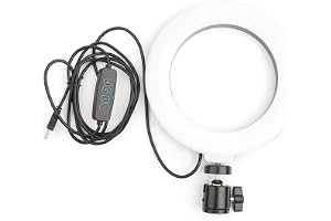 Ringljus LED-ringljus LED-kamera 6 tum belysning i ringform 3 färger belysning USB-gränssnitt med justerbar fyllning