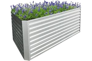 ‎RS TRADE RS Trade® Florenz XL Hochbeet L 180 cm x B 90 cm x H 90 cm Gemüsebeet Gartenbeet Kräuterbeet Anzuchtbeet Frühbeet Stahl-Wellblech Zink-Alu Metall witterungsbeständig