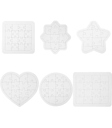10 Stück Puzzle Selber Gestalten, 10 X 15 C Leere Puzzleteile, 35 Teile Pro Blatt, Blanko