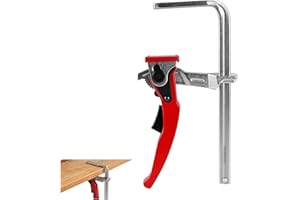 JELLYBIBO Set of 1 Lever Clamps All-Steel Table Clamps with Lever Handle Span 160 mm Projection 60 mm Suitable for Grinding and Separating Workbench Table Clamps Quick Release