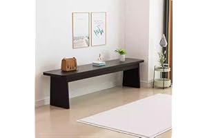 JOSIAHCQ Black Entryway Wood Dining Bench Seat Wooden Bench Indoor End of Bed Bench Farmhouse Narrow Window Bench for Bedroom Dining Table Living Room Kitchen Hallway(150cm/59in)