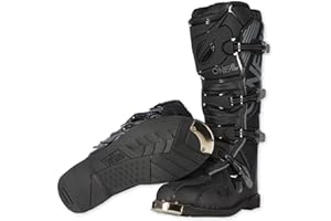 O'NEAL | Botas de Motocross | MX Enduro | Protección de suela metálica, hebillas fácilmente ajustables | Bota TRIBUTE | Adulto | Negro | Talla 45/11