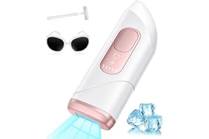 AMINZER Épilateur Lumière Pulsée de Double Fonction de Congélation, Épilateur Laser IPL avec onde lumineuse de 600NM, Flashes Illimités, 3 Modes Avancés, pour Femme Homme Visage Corp Bikini Aisselles