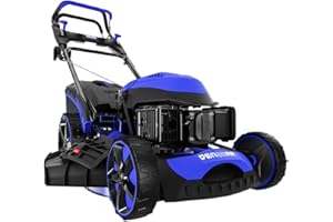 DENQBAR DQ-R51EV Tondeuse à Gazon Essence 4,4 KW (6 CV), 9 en 1, Démarrage électrique (E-Start), Sélection de Vitesse, Fonction 9 en 1, Largeur Lame de Coupe 51 cm