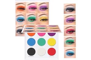 MORNERY Rainbow Eyeshadow - High Pigment Color Palette, Black Red Blue Matte Eyeshadow, Professional Cruelty-Free Makeup