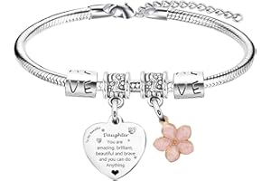 Ghloyza Bracciale Ispiratrice Per La Nipote Figlia Nita Incoraggiamento Regali Per I Regali Di Compleanno Di Nipote Nipote Che Sei Fantastico, Brillante, Bello E Coraggioso