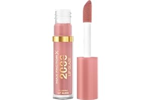 Max Factor, 2000 Calorie Lip Glaze, brillante gloss colorato, effetto rimpolpante per le labbra, arricchito da un complesso nutriente con Acido Ialuronico e Squalane, formula vegana, 085, Floral Cream