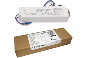 MEANWELL KingLed – Fuente de alimentación Mean Well, impermeable, 60 W, 12 V, corriente continua, modelo LPV-60-12, IP67, transformador de CA 220 V a CC 12 V, compatible con cinta de ledes, cód. 0595