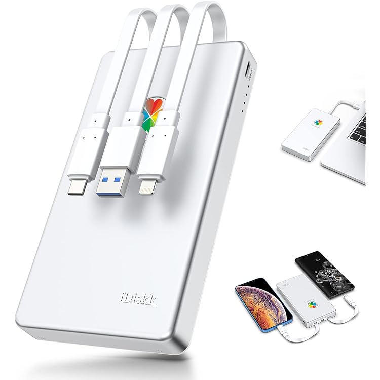 iDiskk 2 TB Externe iPhone-Festplatte für iPhone/iPad mit 10.000 