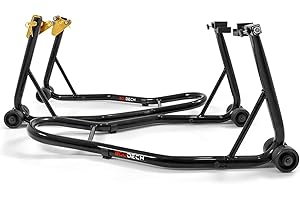 BOUDECH Coppia di supporti alzamoto anteriore e posteriore fino a 400kg (Ridelock)