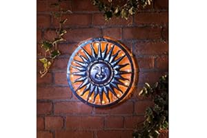 SPOT ON DEALZ 40cm Diameter Bronze Effect Finish Sun Metal Wall Art