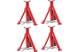 Daromigo Cavalletti di sostegno 3T pieghevoli, cavalletti di supporto, 290 – 405 mm, livello 4 regolabile in altezza, supporto ad alta capacità (4 pezzi)