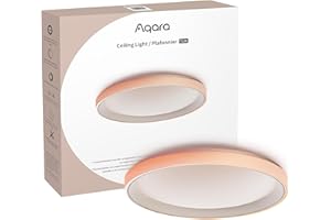 ‎AQARA Aqara LED Lampa Sufitowa T1M,Matter nad Mostem,Wymaga Aqara Zigbee 3.0 HUB,RGB + IC z Efektami Gradientu i 16 mln Kolorów,40W 3450lm,2700－6500K Biały Przestrajalny,Obsługuje HomeKit,Alexa,Google,IFTTT