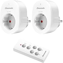 Kit 4 Prises Télécommandées Programmables – Portée 30 M – 16A/3680W – Télécommande Pré-appariée – Économie D'Énergie - 3