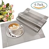 El material del PVC de la alta calidad hace los placemats capaces de ser utilizados de interior y al aire libre.