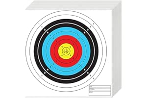 APLUSGEAR 50 Pcs/Set 17 x 17 inch Paper Targets for Shooting, 10-Ring 5-Color Bullseye Targets for Shooting Range & Archery & Pistol Practice & Airsoft Accessories