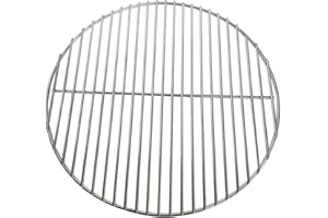 BBQNovation Edelstahl Grillrost rund 45 cm für 47 cm Kugelgrills - Kompatibel mit Weber Original Kettle 47 cm, Weber Compact Kettle 47 cm, Weber Performer 47 cm, Bar-B-Kettle 47 cm
