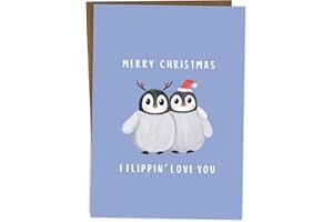 BYANIKA Merry Christmas Card For Best Friend Boyfriend Girlfriend Husband Wife Partner Happy Xmas Cute Pun
