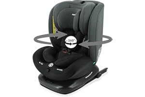 Nania Dune, Siège auto, i-Size, Pivotant 360, évolutif, naissance et jusqu'à 12 ans environ, Groupe 0/1/2/3, 40-150 cm, Siège Auto ISOFIX, Rotation 360, Inclinable, Appui-tête réglable
