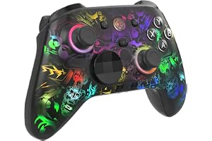 Cosmic Byte Lumora Tri-Mode Controller with Stealth Black RGB-Reveal Design, Hall Effect Joysticks & Triggers, Mechanical Buttons, 1000Hz Polling Rate, 6-Axis Gyro, Windows Software, 3.5mm Audio Jack, Macro & Turbo, 1300mAh Battery