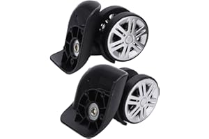 EVGATSAUTO Roues de Remplacement de Bagages, 1 Paire de Roues de Remplacement Muet Bagages Roulettes De Réparation