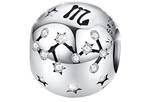 MARIA FONTE Charm New 2024 MariaFonte Compatibile Tutte Marche Bracciali Collane Zodiaco Segni Zodiacali Oroscopo Portafortuna Argento Compleanno Anniversario Originale Offerte Amicizia Mamma Bead Cuore Natale