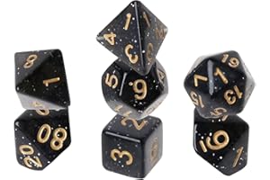 AOMIGT Set di Dadi, Dadi Poliedrici, 7 pezzi Dadi DND, Giochi Di Plastica Dadi, Dadi Dungeons And Dragons per Dungeons And Dragons Set di Dadi da Giochi di Ruolo per Pathfinder Giochi di Società