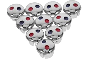 HOMSFOU Wasserhahn Logo Ersatzkappen Rot Blau Heiß Kalt Zeichen Abs Kunststoff Passend Für Küchen- Und Badarmaturen Einfach Zu Montieren