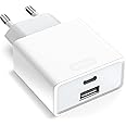 Caricatore USB C, 20W Presa per iPhone 15/15 Pro / 15 Pro Max / 15 Plus / 14/13 / 12/11 SE XR XS 8 7 6S 5S, USBC Caricabatter