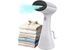 OLAYMEY Parownica do ubrań, Parownica do ubrań, Wydajność pary 30 g/min, Przenośne żelazko parowe, Szybkie nagrzewanie 20S, Ręczna parownica do ubrań, Lekka szczotka parowa do domu, biura