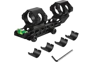 Ranstac Base de Montage à Double Anneau 25.4mm/30mm support de Fusil à portée siamoise pour 20mm Weaver/Picatinny Rail CJ/YTDG-01